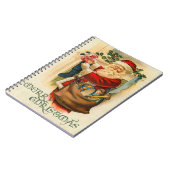 ヴィンテージのサンタのクリスマス ノートブック (左側)