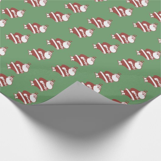 ヴィンテージのサンタのクリスマス ラッピングペーパー (角)