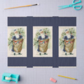 ヴィンテージのサンタのクリスマス 薄葉紙 (クラフト)