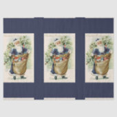 ヴィンテージのサンタのクリスマス 薄葉紙 (正面)