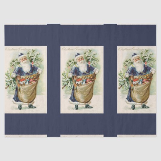 ヴィンテージのサンタのクリスマス 薄葉紙 (正面)