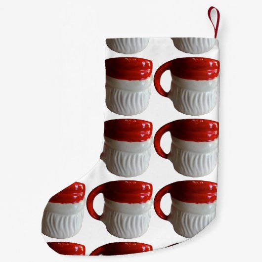 ヴィンテージのサンタのマグのクリスマスのストッキング(まばたき) スモールクリスマスストッキング (裏面)