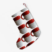 ヴィンテージのサンタのマグのクリスマスのストッキング(まばたき) スモールクリスマスストッキング (裏面 (吊り時))