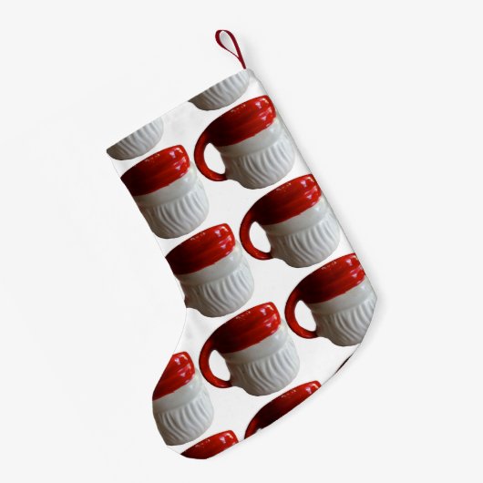 ヴィンテージのサンタのマグのクリスマスのストッキング(まばたき) スモールクリスマスストッキング (裏面 (吊り時))