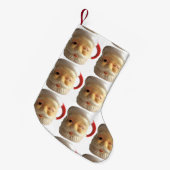 ヴィンテージのサンタのマグのクリスマスのストッキング(まばたき) スモールクリスマスストッキング (正面 (吊り時))