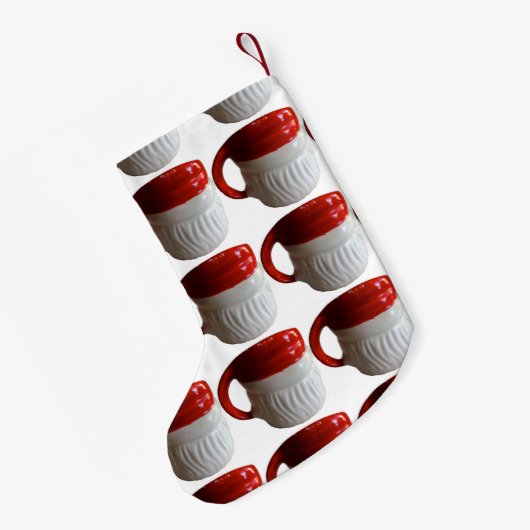 ヴィンテージのサンタのマグのクリスマスのストッキング(点滅) スモールクリスマスストッキング (裏面 (吊り時))