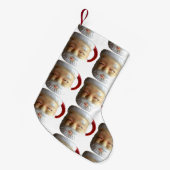 ヴィンテージのサンタのマグのクリスマスのストッキング(点滅) スモールクリスマスストッキング (正面 (吊り時))