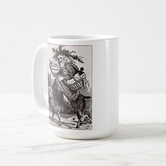 ヴィンテージのサンタのマグ コーヒーマグカップ (正面左)