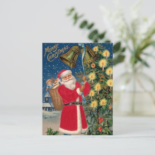 ヴィンテージのサンタの休日の郵便はがき シーズンポストカード (スタンド正面)