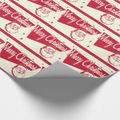 ヴィンテージのサンタの包装紙のクラシックなデザインのギフト ラッピングペーパー (角)