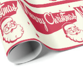 ヴィンテージのサンタの包装紙のクラシックなデザインのギフト ラッピングペーパー (ロールコーナー)