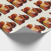 ヴィンテージのサンタの喫煙管のハンター ラッピングペーパー (角)