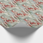 ヴィンテージのサンタの子供 ラッピングペーパー (角)