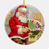 ヴィンテージのサンタの研修会 セラミックオーナメント (裏面)