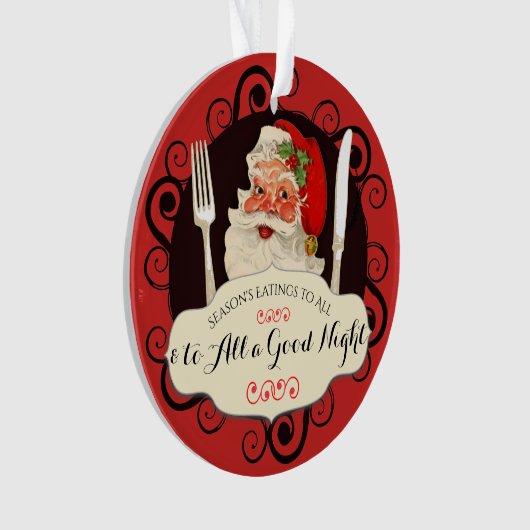 ヴィンテージのサンタの道具グルメのクリスマスのオーナメント オーナメント (正面)
