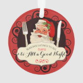 ヴィンテージのサンタの道具グルメのクリスマスのオーナメント オーナメント (裏面)