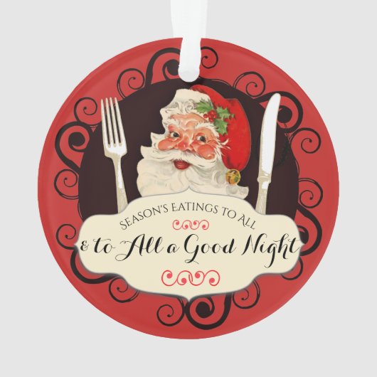 ヴィンテージのサンタの道具グルメのクリスマスのオーナメント オーナメント (裏面)