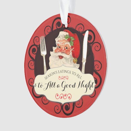 ヴィンテージのサンタの道具グルメのクリスマスのオーナメント オーナメント (正面)