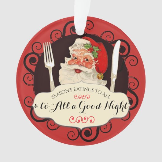 ヴィンテージのサンタの道具グルメのクリスマスのオーナメント オーナメント (正面)