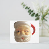 ヴィンテージのサンタの郵便はがき(まばたき) シーズンポストカード (スタンド正面)