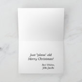 ヴィンテージのサンタの飛んでいるなBiの飛行機のクリスマスカード シーズンカード (内部)