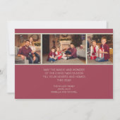 ヴィンテージのサンタクロースがやってくる プライド バルーン フォト 招待状 (裏面)