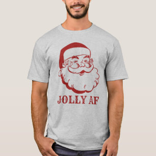 ヴィンテージのサンタクロースすてきなAFのおもしろいなクリスマス Tシャツ