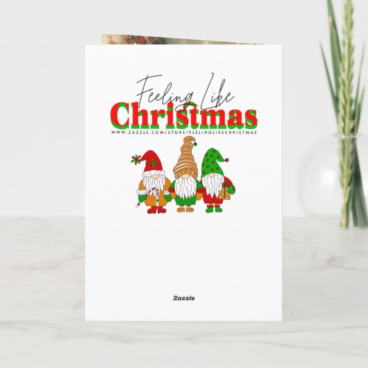 ヴィンテージのサンタクロースと子供たち シーズンカード (裏面)