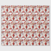 ヴィンテージのサンタクロースのささやくこと ラッピングペーパー (フラット)