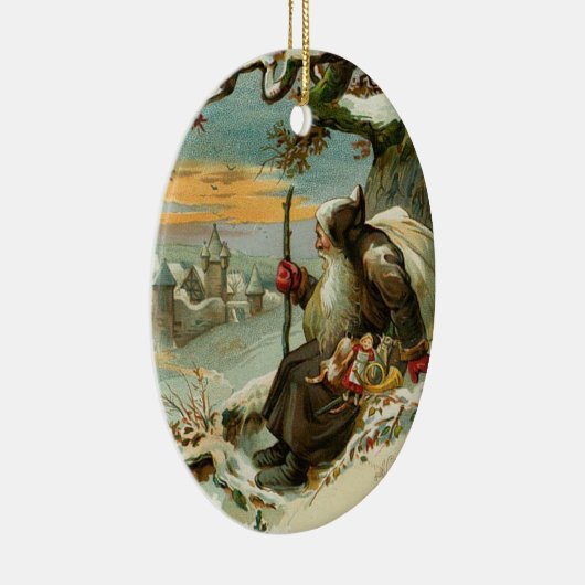 ヴィンテージのサンタクロースのオーナメント セラミックオーナメント (右)