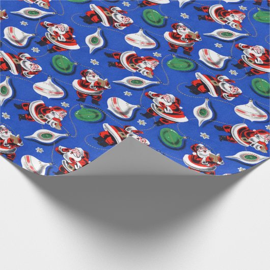 ヴィンテージのサンタクロースのクリスマスの包装紙 ラッピングペーパー (角)