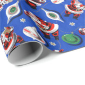 ヴィンテージのサンタクロースのクリスマスの包装紙 ラッピングペーパー (ロールコーナー)