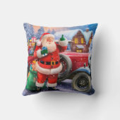 ヴィンテージのサンタクロースのクリスマスの枕 クッション (裏面)