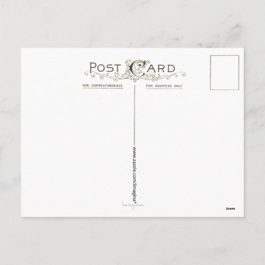 ヴィンテージのサンタクロースのクリスマスの郵便はがき-紫色 シーズンポストカード (裏面)