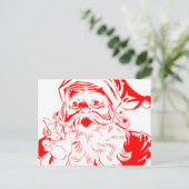 ヴィンテージのサンタクロースのスケッチ シーズンポストカード (スタンド正面)