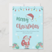 ヴィンテージのサンタクロースのポストカード 招待状 (裏面)