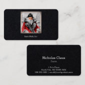 ヴィンテージのサンタクロースの写真/絵画 名刺 (正面/裏面)