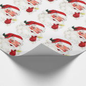 ヴィンテージのサンタクロースの包装紙のクリスマス ラッピングペーパー (角)