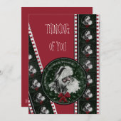 ヴィンテージのサンタクロースの映画フィルムの巻き枠のクリスマス愛 シーズンカード (正面/裏面)