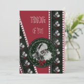 ヴィンテージのサンタクロースの映画フィルムの巻き枠のクリスマス愛 シーズンカード (スタンド正面)