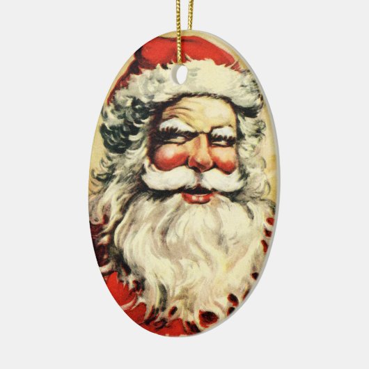 ヴィンテージのサンタクロースの気色悪いオーナメント セラミックオーナメント (左)