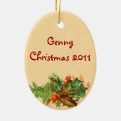 ヴィンテージのサンタクロースの気色悪いオーナメント セラミックオーナメント (裏面)