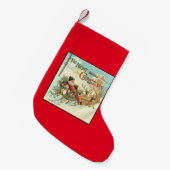 ヴィンテージのサンタクロースの父のクリスマスのストッキング スモールクリスマスストッキング (正面 (吊り時))