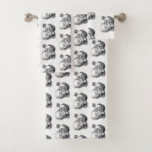 ヴィンテージのサンタクロースの白黒のクリスマスパターン