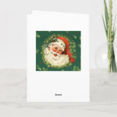 ヴィンテージのサンタクロースの豪華なイメージ シーズンカード (裏面)