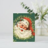 ヴィンテージのサンタクロースの豪華なイメージ シーズンポストカード (スタンド正面)