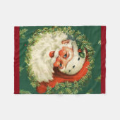 ヴィンテージのサンタクロースの豪華なイメージ フリースブランケット (正面(横))