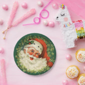ヴィンテージのサンタクロースの豪華なイメージ ペーパープレート (パーティー)