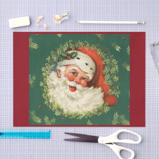 ヴィンテージのサンタクロースの豪華なイメージ 薄葉紙 (クラフト)