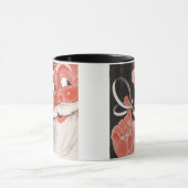 ヴィンテージのサンタクロース リマインダーストリングが指に マグカップ (中央)